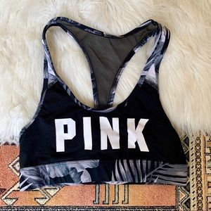 PINK Black & White Sports Bra - S